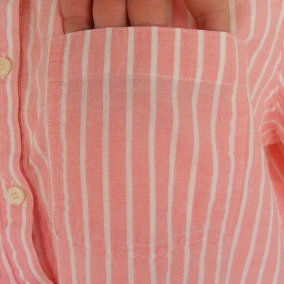 J. CREW Factory Blouse, XL, Boyfit/Boyfriend, Popover, Pocket, Salmon - Picture 5 of 10